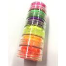 Kit 6 Pó Neon Em Torre Para Decoração De Unha Maquiagem Kit 6 Pó Neon Em Torre Para Decoração De Unha Maquiagem