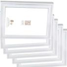 Kit 6 Porta-Certificados Diploma Branco Tamanho A4 Grande 21 Cm x 29,7 Cm Porta Retrato Escritório Consultório