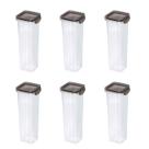 Kit 6 Porta Condimentos Quadrado Trava Mais 1,6 L Cristal Kit 6 Porta Condimentos Quadrado Trava Mais 1,6 L Cristal