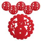 Kit 6 Porta Copo De Feltro Natalino Para Mesa Posta Boneco De Neve