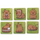 Kit 6 Porta Copos Criativos - Capivara Kawaii