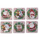 Kit 6 Porta Copos de Natal Quadrado Decoração Natalina Kit 6 Porta Copos de Natal Quadrado Decoração Natalina