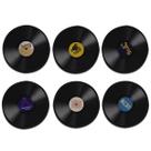 Kit 6 Porta Copos Disco de Vinil Cozinha Criativa Retrô
