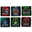 Kit 6 Porta Copos Nerd Classes Personagens RPG Decoração Geek Kit 6 Porta Copos Nerd Classes Personagens RPG Decoração Geek