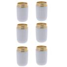 Kit 6 Porta Escovas Canelatta 13x7,5 Cm Branco Kit 6 Porta Escovas Canelatta 13x7,5 Cm Branco