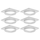 Kit 6 Porta Grelha Ralo Quadrado Caxilho Branco 150mm Tigre