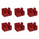 Kit 6 Porta Guardanapo E Sachês 14 X 10,6 X 9,4 Cm Vermelho Coza Kit 6 Porta Guardanapo E Sachês 14 X 10,6 X 9,4 Cm Vermelho Coza
