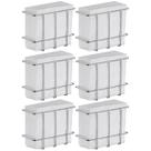 Kit 6 Porta Guardanapos Aramado Cromado Pequeno Buffet Mesa Café Restaurante Utimil