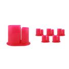 Kit 6 Porta Lápis Duo Rosa Neon Plástico