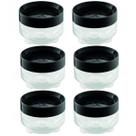 Kit 6 Porta Mantimentos UZ Empilhável 300ml Organizador com Tampa de Plástico Preto Kit 6 Porta Mantimentos UZ Empilhável 300ml Organizador com Tampa de Plástico Preto