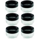 Kit 6 Porta Mantimentos UZ Empilhável 300ml Organizador com Tampa de Plástico Preto Kit 6 Porta Mantimentos UZ Empilhável 300ml Organizador com Tampa de Plástico Preto