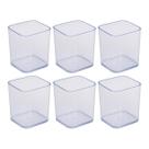 Kit 6 Porta objetos caneta multiuso acrílico Cristal transparente