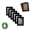 Kit 6 Porta Retratos 10x15 Molduras MDF Para Árvore Genealógica Acompanha Fita Dupla Face