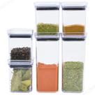 Kit 6 Porta Tempero e Condimentos Hermético Empilhável Lumini Paramount Kit 6 Porta Tempero e Condimentos Hermético Empilhável Lumini Paramount