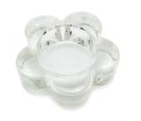 Kit 6 Porta Velas Castiçal De Vidro Flor Redondo Decoração Candelabro Suporte Decorativo Mesa