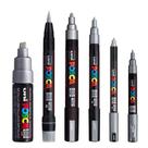 KIT 6 Posca Cor Prata PC-1M.1MR.3M.5M.8K.PCF-350 Uni-ball KIT 6 Posca Cor Prata PC-1M.1MR.3M.5M.8K.PCF-350 Uni-ball