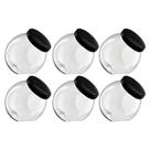 Kit 6 Pote Baleiro Grande 3lt Tampa Branca Porta Mantimentos