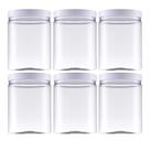 Kit 6 Pote De Plástico Cristal Com Tampa 1 Litro Mantimento -