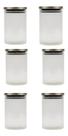 Kit 6 Pote De Vidro Com Tampa Hermética Inox 900ml Multiuso