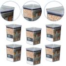 Kit 6 Pote Hermético Lumini Para Alimentos Quadrado 1700ML
