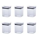 Kit 6 Pote Hermético Lumini Quadrado Empilhável 1,000 ML 1162 Paramount