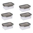 Kit 6 Pote Organizador de Alimentos Hermético 1,6 L C/ Tampa