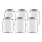 Kit 6 Pote Para Mantimentos Grande Tampa De Rosca 1,7 Litros