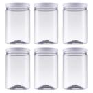 Kit 6 Pote Plástico Bandeirante Cristal Mantimento 1,5 Litro