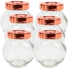 Kit 6 Potes 180ml Vidro Potinho Porta Temperos e Condimentos Top de Linha!