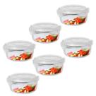 Kit 6 Potes 950ml de Vidro Marmita Tampa Hermetico Não Vaza