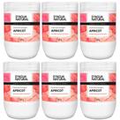 Kit 6 Potes Cremes de Massagem Dagua Natural Apricot 650g Hidratação Intensa