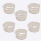 Kit 6 Potes de Plástico com Tampa para Doces e Lembrancinhas Kit 6 Potes de Plástico com Tampa para Doces e Lembrancinhas