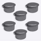 Kit 6 Potes de Plástico com Tampa para Doces e Lembrancinhas Kit 6 Potes de Plástico com Tampa para Doces e Lembrancinhas
