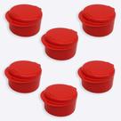 Kit 6 Potes de Plástico com Tampa para Doces e Lembrancinhas