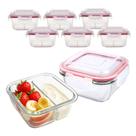 Kit 6 Potes De Vidro Tampa Hermético 2 Divisórias Marmita Fit 4 Travas 490ml Kit 6 Potes De Vidro Tampa Hermético 2 Divisórias Marmita Fit 4 Travas 490ml