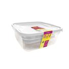 Kit 6 Potes Essencial Linha Mais Plasvale Branco Kit 6 Potes Essencial Linha Mais Plasvale Branco