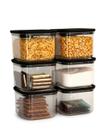 Kit 6 Potes Geladeira Freezer Microondas Hermético Acrílico