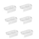 Kit 6 Potes Hermético Slim Multiuso 2.570 ML Branco