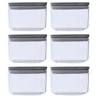 Kit 6 Potes Herméticos 500ml Plasvale Plástico Porta Mantimentos Chumbo Pequenos Kit 6 Potes Herméticos 500ml Plasvale Plástico Porta Mantimentos Chumbo Pequenos