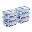 Kit 6 potes Hermeticos 640ml Azul GATO PANDA IMPORT Kit 6 potes Hermeticos 640ml Azul GATO PANDA IMPORT