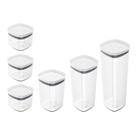 Kit 6 potes Herméticos BLOCK Porta alimentos com tampa vedação OU Kit 6 potes Herméticos BLOCK Porta alimentos com tampa vedação OU