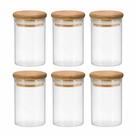 Kit 6 Potes Herméticos Boro C/Tampa Bambu 110ml - Tuut Kit 6 Potes Herméticos Boro C/Tampa Bambu 110ml - Tuut
