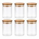 Kit 6 Potes Herméticos Boro C/Tampa Bambu 150ml - Tuut Kit 6 Potes Herméticos Boro C/Tampa Bambu 150ml - Tuut
