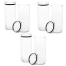 Kit 6 Potes Herméticos Empilhável Alimentos Redondo 2.200 ML