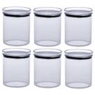 Kit 6 Potes Herméticos Lumini Redondo Com Tampa 1,000 ML