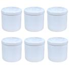 kit 6 Potes higiene / Condimentos / Trecos - Potes Porcelana
