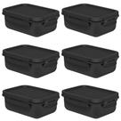 Kit 6 Potes Marmita Hermética OU Mini Marmitou Preta