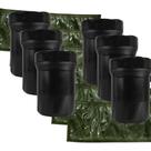 Kit 6 Potes Médios E 6 Organizadores Militar Verdes