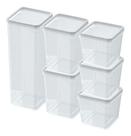 Kit 6 Potes Modulares Porta Mantimentos Branco Bpa Free Kit 6 Potes Modulares Porta Mantimentos Branco Bpa Free