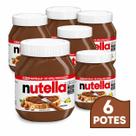 Kit 6 Potes Nutella 700g Creme de Avelã Original Cremoso com Sabor Irresistível